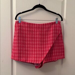 Buddy Love Pink Plaid Skort